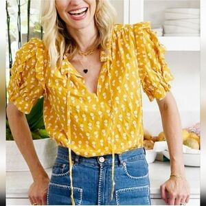 J. Crew Ruffled Embroidered Top